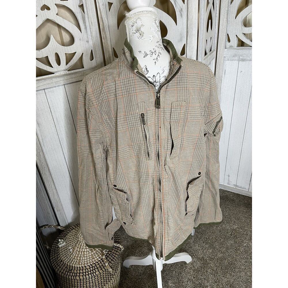 Burton Men’s Medium Snowboarding Jacket Ski Jacket Brown Green Tan Plaid
